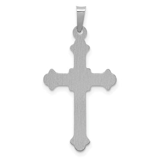 14k White Gold Polished Inri Crucifix Pendant XR1642