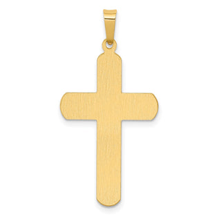 14k Yellow and White Gold Polished and Textured Inri Crucifix Pendant XR1650