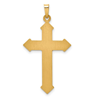 14k Yellow and White Gold Polished and Textured Inri Crucifix Pendant XR1659