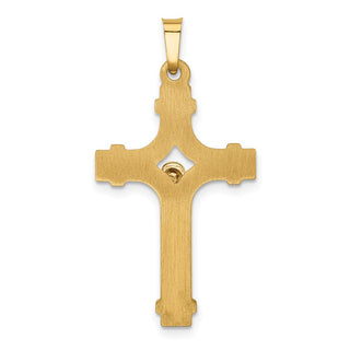 14k Yellow Gold Two-Tone Polished INRI Crucifix Pendant