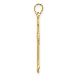 14k Yellow Gold Budded Cross Pendant XR167
