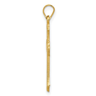 14k Yellow Gold Budded Cross Pendant XR167