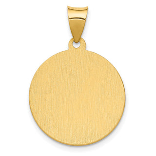 14k Yellow Gold Polished and Satin Hollow Spanish St. Anthony Medal Pendant