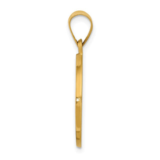 14k Yellow Gold Polished and Satin St. Daniel Hollow Medal Pendant