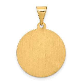 14k Yellow Gold Polished and Satin St. Maria Goretti Hollow Medal Pendant