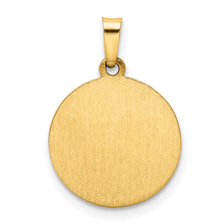 14k Yellow Gold Polished and Satin Spanish 1st Communion Medal Pendant XR1699