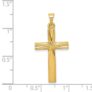 14k Yellow Gold Polished Latin Cross Pendant XR172