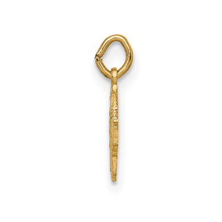 14K Yellow Gold Solid Polished Tiny 4-Way Medal Pendant