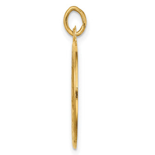 14K Yellow Gold Solid Polished/Satin Small Round St. Joseph Medal Pendant