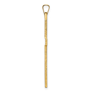 14k Yellow Gold Polished Solid Cross Pendant XR1860