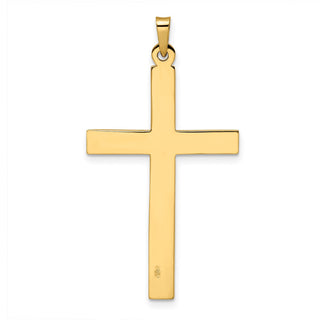 14k Yellow Gold Polished Solid Cross Pendant XR1860