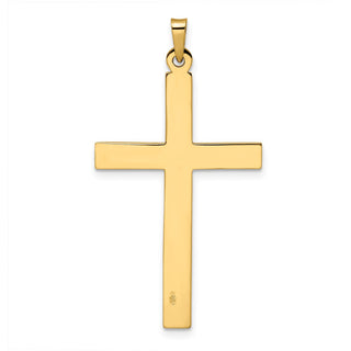 14k Yellow Gold Polished Solid Cross Pendant XR1860