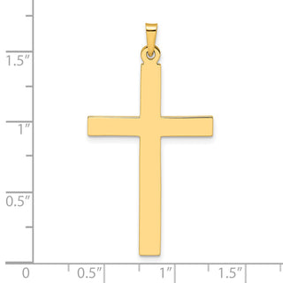 14k Yellow Gold Polished Solid Cross Pendant XR1860
