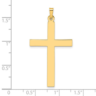 14k Yellow Gold Polished Solid Cross Pendant XR1860