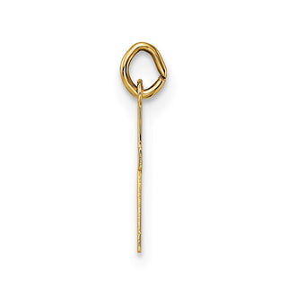 14k Yellow Gold Polished Solid Cross Charm