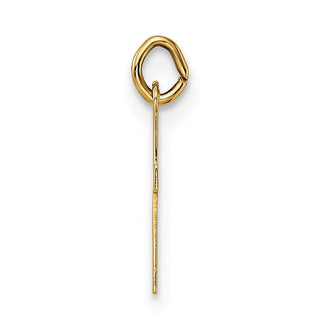 14k Yellow Gold Polished Solid Cross Charm