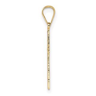 14k Yellow Gold Polished Solid Cross Pendant XR1884