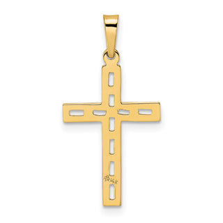14k Yellow Gold Polished Solid Cross Pendant XR1886