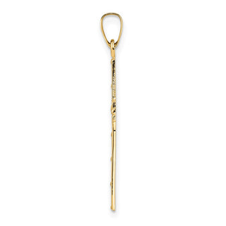 14k Yellow Gold Polished Solid Cross Pendant XR1888