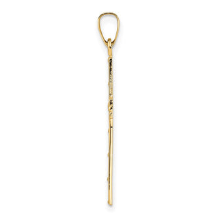 14k Yellow Gold Polished Solid Cross Pendant XR1888