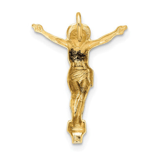14k Yellow Gold Polished Solid Risen Christ Chain Slide Pendant XR1895