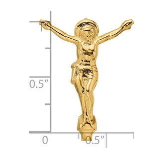 14k Yellow Gold Polished Solid Risen Christ Chain Slide Pendant XR1897