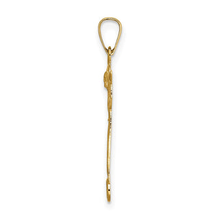 14k Yellow Gold Polished Solid Risen Christ Pendant XR1901