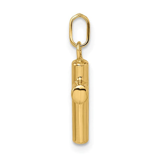 14k Yellow Gold Polished Puffed Cross Charm XR1908