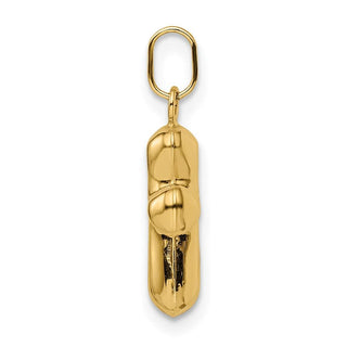 14k Yellow Gold Polished Puffed Cross Charm XR1914