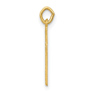14K Yellow Gold Floral Cross Charm XR193