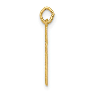 14K Yellow Gold Floral Cross Charm XR193