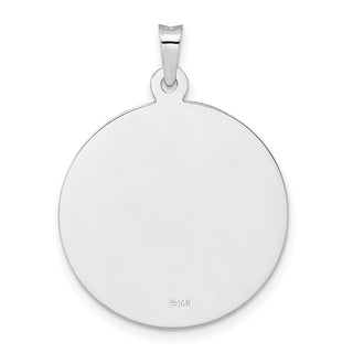 14k White Gold Polished Saint Joseph Solid Medal Pendant