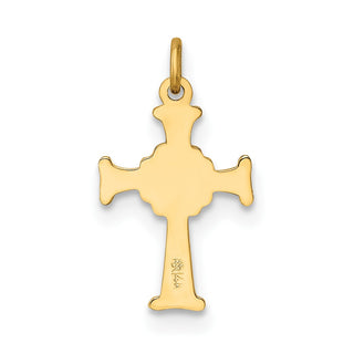 14K Yellow Gold Celtic Cross Charm