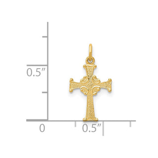 14K Yellow Gold Celtic Cross Charm