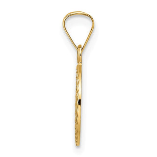 14k Yellow Gold Polished Solid Enameled Star of David in Frame Pendant