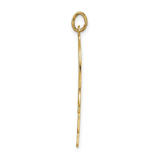 14k Yellow Gold Polished Solid Filigree Hamsa Pendant