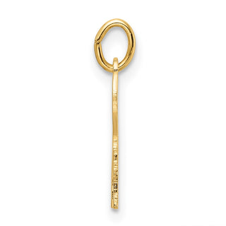 14k Yellow Gold Polished Solid Chai Symbol Outline Charm