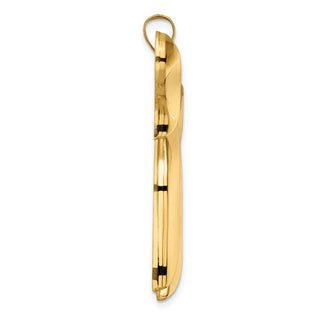 14k Yellow Gold Polished Solid Chai Symbol Pendant XR1999