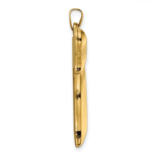 14k Yellow Gold Polished Hollow Chai Symbol Pendant XR2001