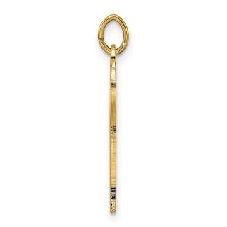 14k Yellow Gold Polished Solid Chai Symbol Charm