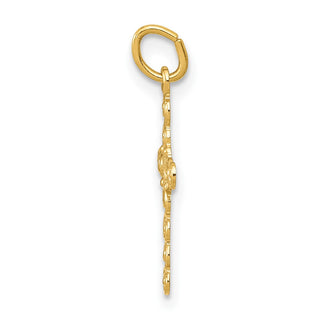 14K Yellow Gold Small Polished Cross Charm