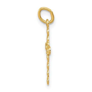 14K Yellow Gold Small Polished Cross Charm