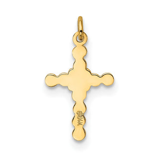 14K Yellow Gold Small Polished Cross Charm