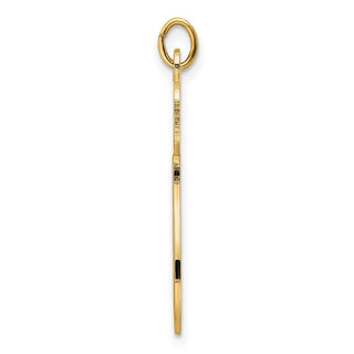 14k Yellow Gold Polished Solid Chai Symbol Pendant XR2011