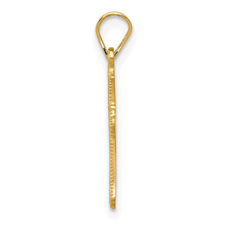 14k Yellow Gold Budded Cross Pendant XR202