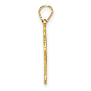 14k Yellow Gold Budded Cross Pendant XR202