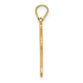 14k Yellow Gold Budded Cross Pendant XR202