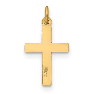 14K Yellow Gold Small Cross Charm XR204