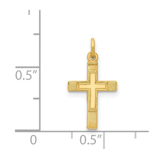 14K Yellow Gold Small Cross Charm XR204