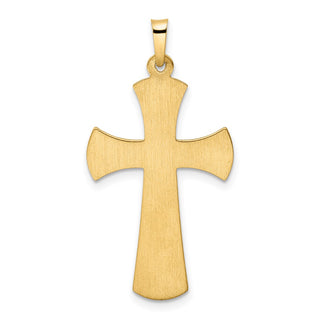 14k Two-tone Gold and White Rhodium Hollow INRI Crucifix Pendant XR2063